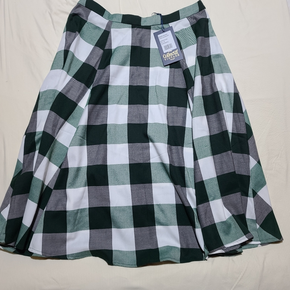 Matilde Meadow Check Swing Skirt